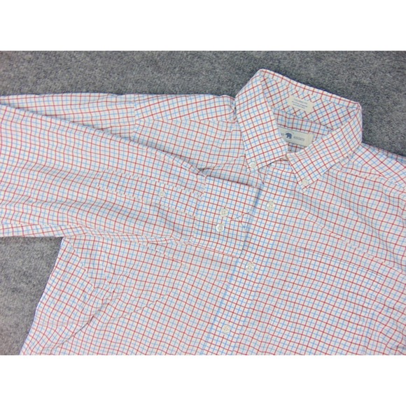Onward Reserve Other - Onward Reserve Shirt Mens Med Tailored Fit White Red Blue Plaid Button Down